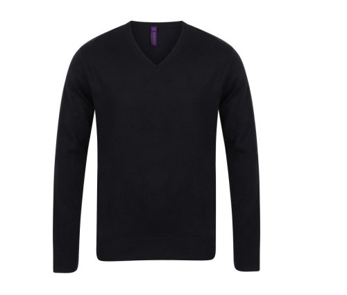 Men´s Lightweight V-Neck Jumper – Henbury in Black
