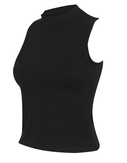 Women´s High Neck Crop Vest – SF Clothing in Black