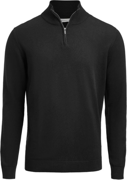 Unisex Pullover mit 1/4 Zip Ashland Halfzip – James Harvest in Black