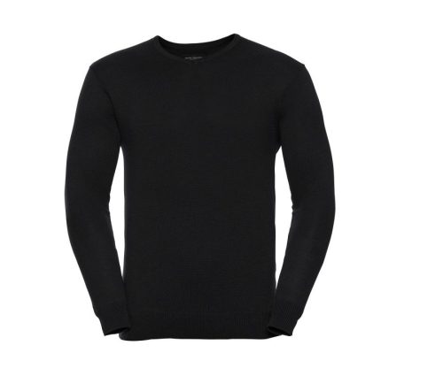 Men's V-Neck Knitted Pullover 0R710M0 – Russell Athletic Collection in Black