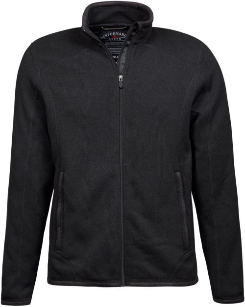 Herren Melange Strickfleece Jacke TJ 9615 – Tee Jays in Black
