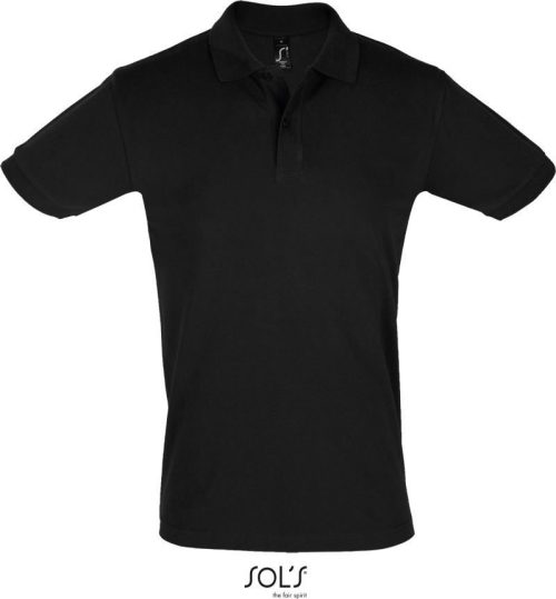 Herren Piqué Polo Perfect Men – SOL'S in Black