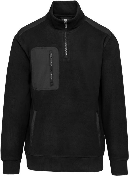 Workwear Fleece mit 1/4 Zip WK 905 – WK in Black