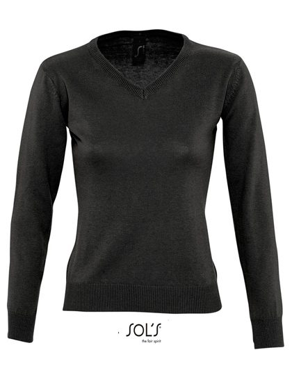Women´s V-Neck Sweater Galaxy – SOL´S in Black