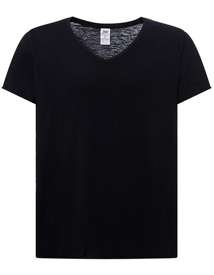 Ladies´ Curves Slub T-Shirt – JHK in Black