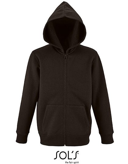 Kids´ Zip Hoodie Stone – SOL´S in Black