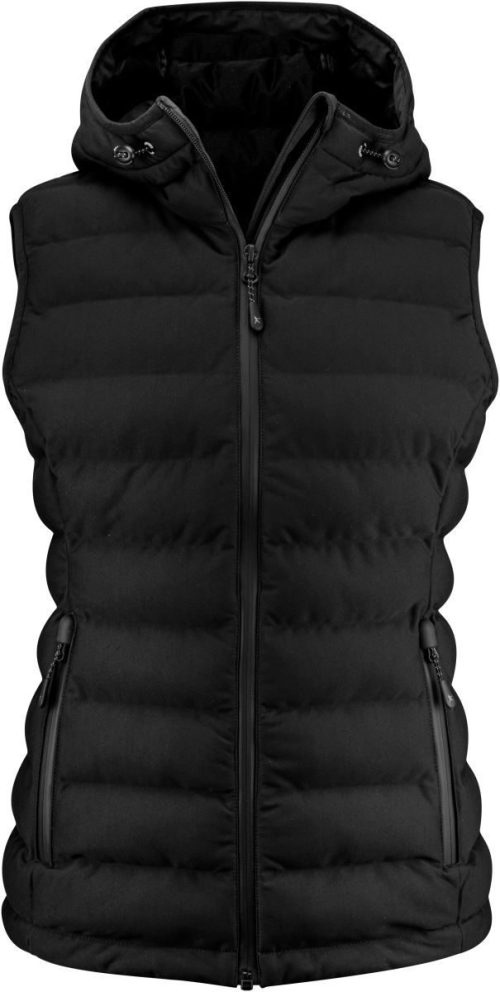 Damen Bodywarmer "Woodlake Heights" Woodlake Vest Women – James Harvest in Black