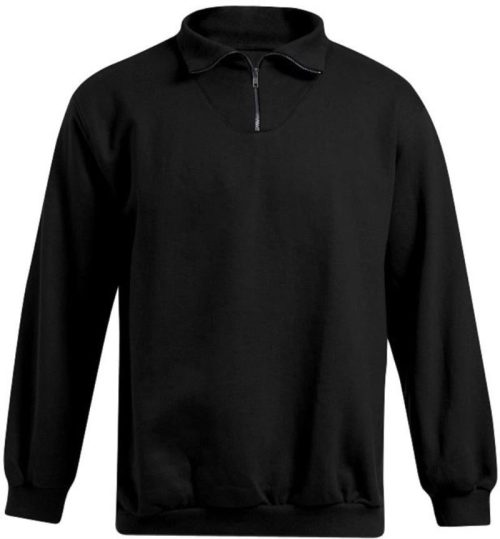 Herren Sweater mit 1/4 Zip "Troyer" 5050 – Promodoro in Black