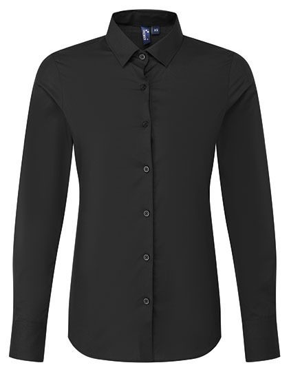 Women’s Long Sleeve ‘Recyclight’ Poplin Shirt – Premier Workwear in Black