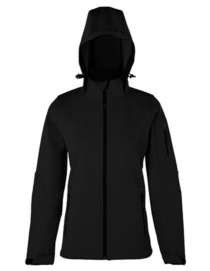 Women´s Hooded Soft-Shell Jacket – HRM in Black