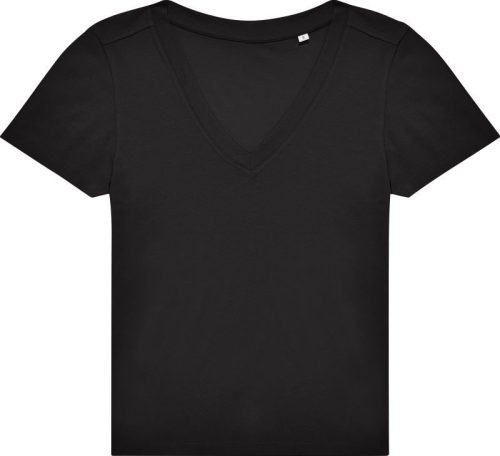 Damen V-Ausschnitt T-Shirt #E150 V /women – B&C in Black