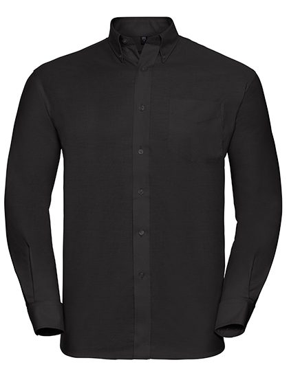 Men's Long Sleeve Classic Oxford Shirt – Russell Athletic Collection in Black