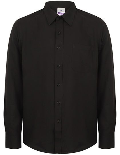 Men´s Wicking Long Sleeve Shirt – Henbury in Black
