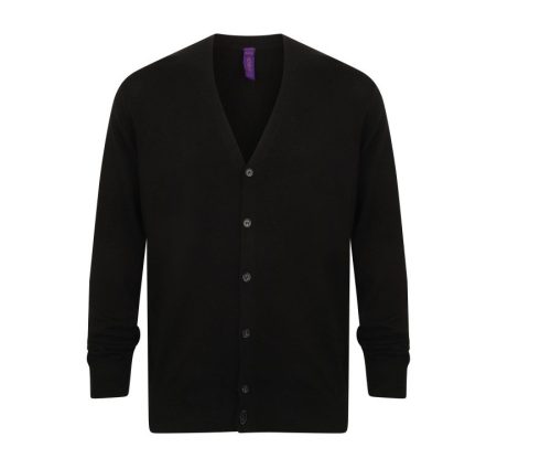 Men´s Lightweight V-Neck Cardigan – Henbury in Black