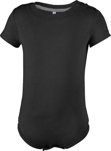 Babies' Short-Sleeved Bodysuit – Kariban in Black