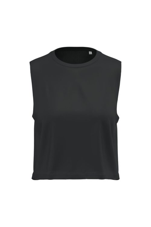 Ärmelloses Cropped-T-Shirt für Damen PA499 – Proact in Black