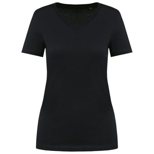 Supima® Damen-T-Shirt mit V-Ausschnitt und kurzen Ärmeln PK305 – Kariban Premium in Black