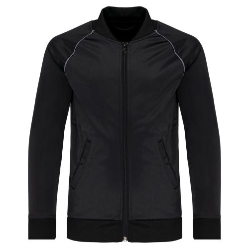 Trainingsjacke mit Reißverschluss und Paspel für Kinder PA385 – Proact in Black