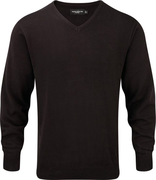 V-neck Knitted Pullover R-710M-0 – Russell in Black