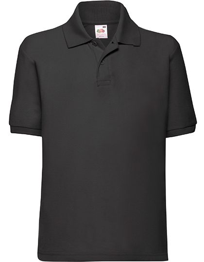 Kids´ 65/35 Polo – Fruit of the Loom in Black