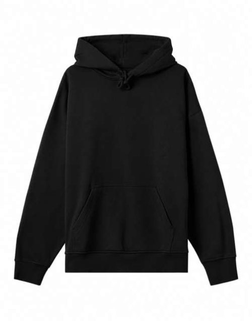 Mens Boxy Hoodie – True Blanks in Black