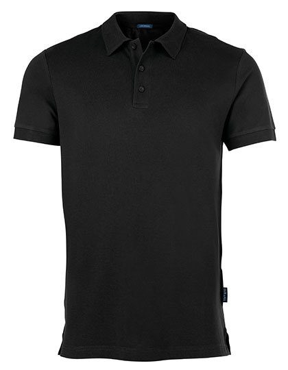 Men´s Luxury Stretch Polo – HRM in Black