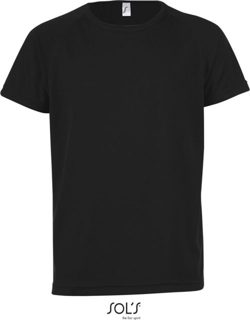 Kinder Raglan Sport Shirt Sporty Kids – SOL'S in Black