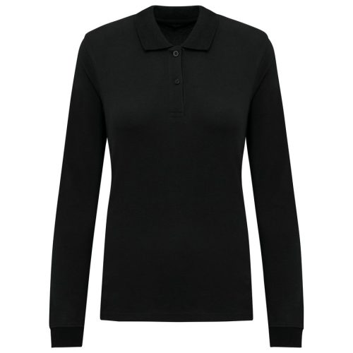 Damen Piqué-Polohemd lange Ärmel Bio180 K2028 – Kariban in Black