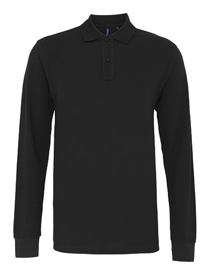 Men´s Classic Fit Long Sleeved Polo – Asquith & Fox in Black