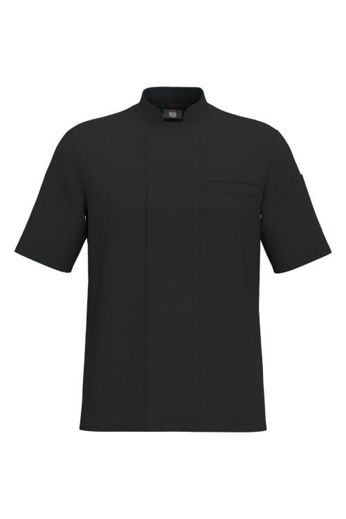 Umweltfreundliche, atmungsaktive Unisex-Kochjacke mit kurzen Ärmeln WK501 – WK in Black