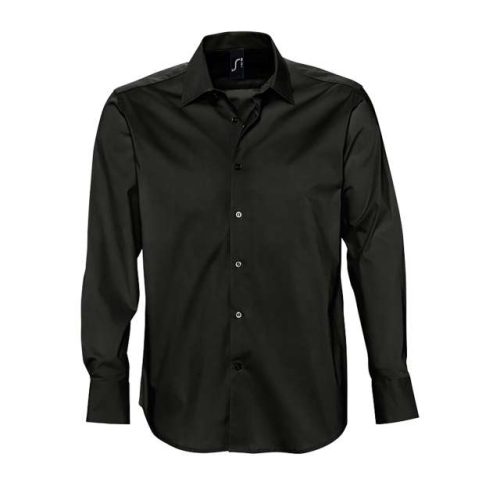 Sol's Brighton - Long Sleeve Stretch Men's Shirt – SOL'S in Black
