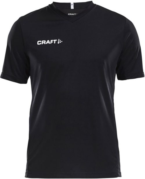 Herren V-Ausschnitt Sport Shirt Squad Go Jersey Solid M – Craft Teamwear in Black