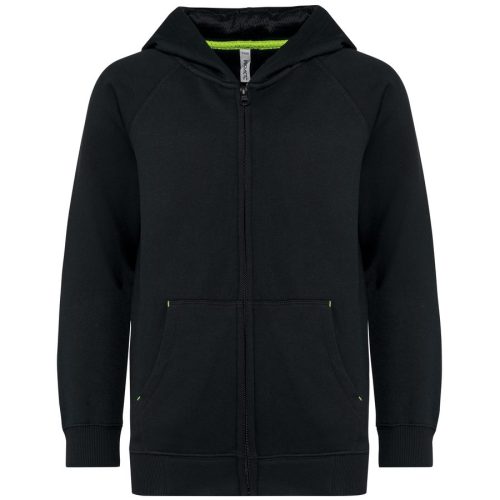 Kinderjacke mit Reißverschluss und Kapuze PA386 – Proact in Black