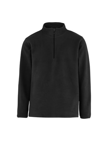 Recycled Fleece Quarter Zip – Neutral in Black
