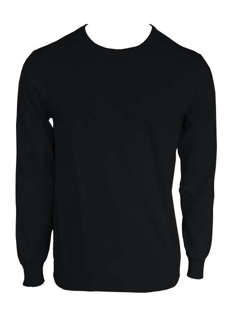 Men’s Crew Neck Fine Gauge Cotton Pullover – Legend Classics in Black