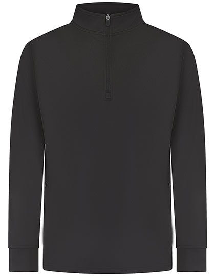 Adults 1/4 Zip Tracksuit Top – Finden+Hales in Black