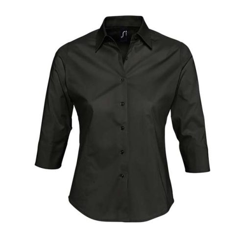 Sol's Effect - 3/4 Sleeve Stretch Women's Shirt – SOL'S in Black