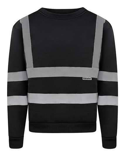 Hi-Vis Workwear Sweatshirt Limerick – Korntex in Black