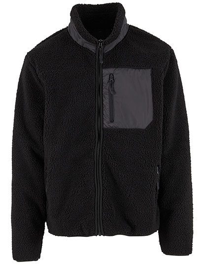 Bonded Sherpa Jacket – New Morning Studios in Black