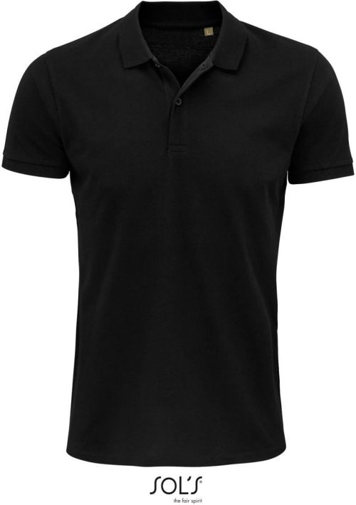 Herren Bio Piqué Polo Planet Men – SOL'S in Black