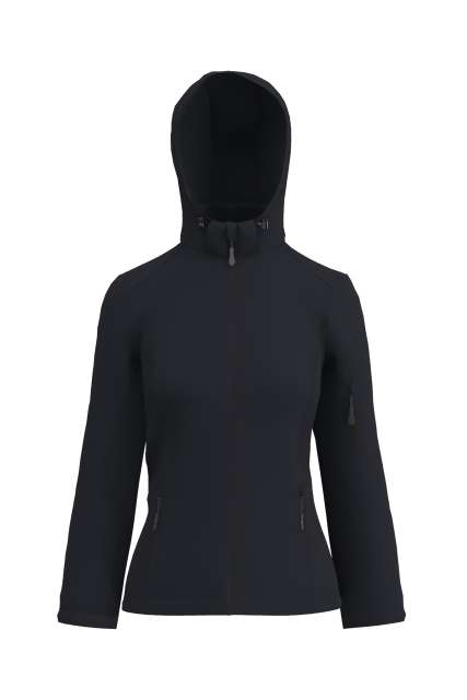 Women’s 3-Layer Detachable Hooded Softshell Jacket – Legend Classics in Black