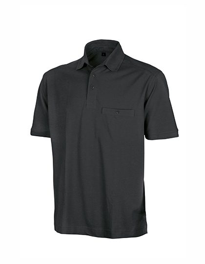 Apex Pocket Polo Shirt – Result Workguard in Black