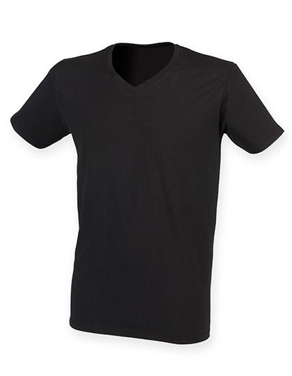 Men´s Feel Good Stretch V-Neck T – SF Clothing in Black