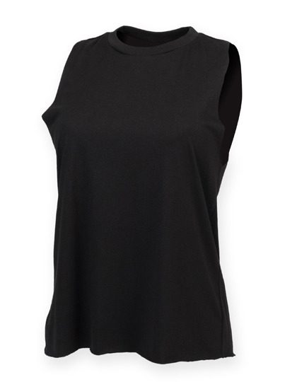 Women´s High Neck Slash Armhole Vest – SF Clothing in Black
