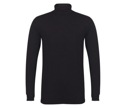 Men´s Feel Good Stretch Roll Neck Top – SF Clothing in Black