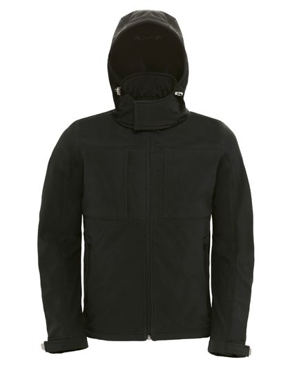 Men´s Hooded Softshell – B&C COLLECTION in Black