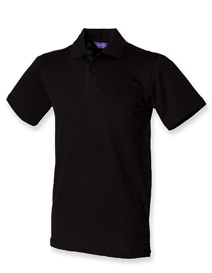 Men´s Stretch Piqué Polo Shirt – Henbury in Black