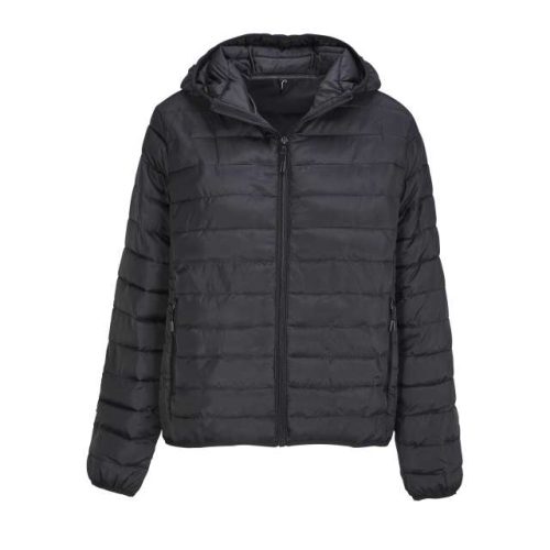 Sol's Stream Hooded Women - Lightweight Hooded Padded Jacket – SOL'S in Black