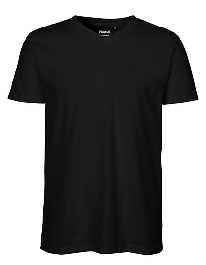 Men´s V-Neck T-Shirt – Neutral in Black