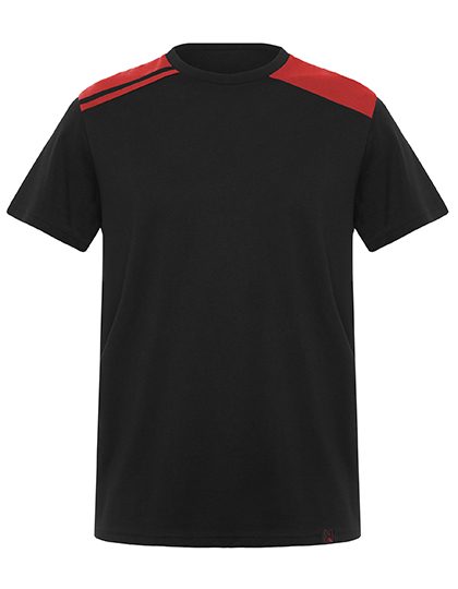 T-Shirt Expedition – Roly Workwear in Black 02/Red 60